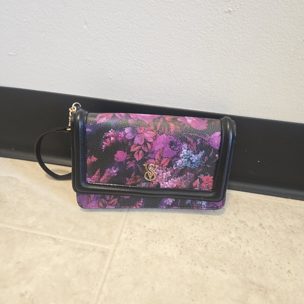 Floral Black and Purple Women's Bag